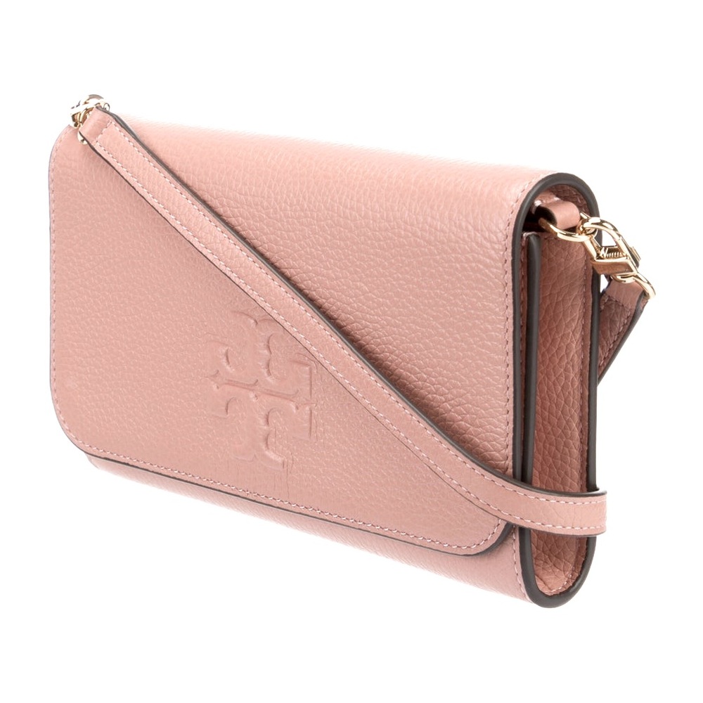 Tory Burch Thea flat wallet Crossbody Pink Moon